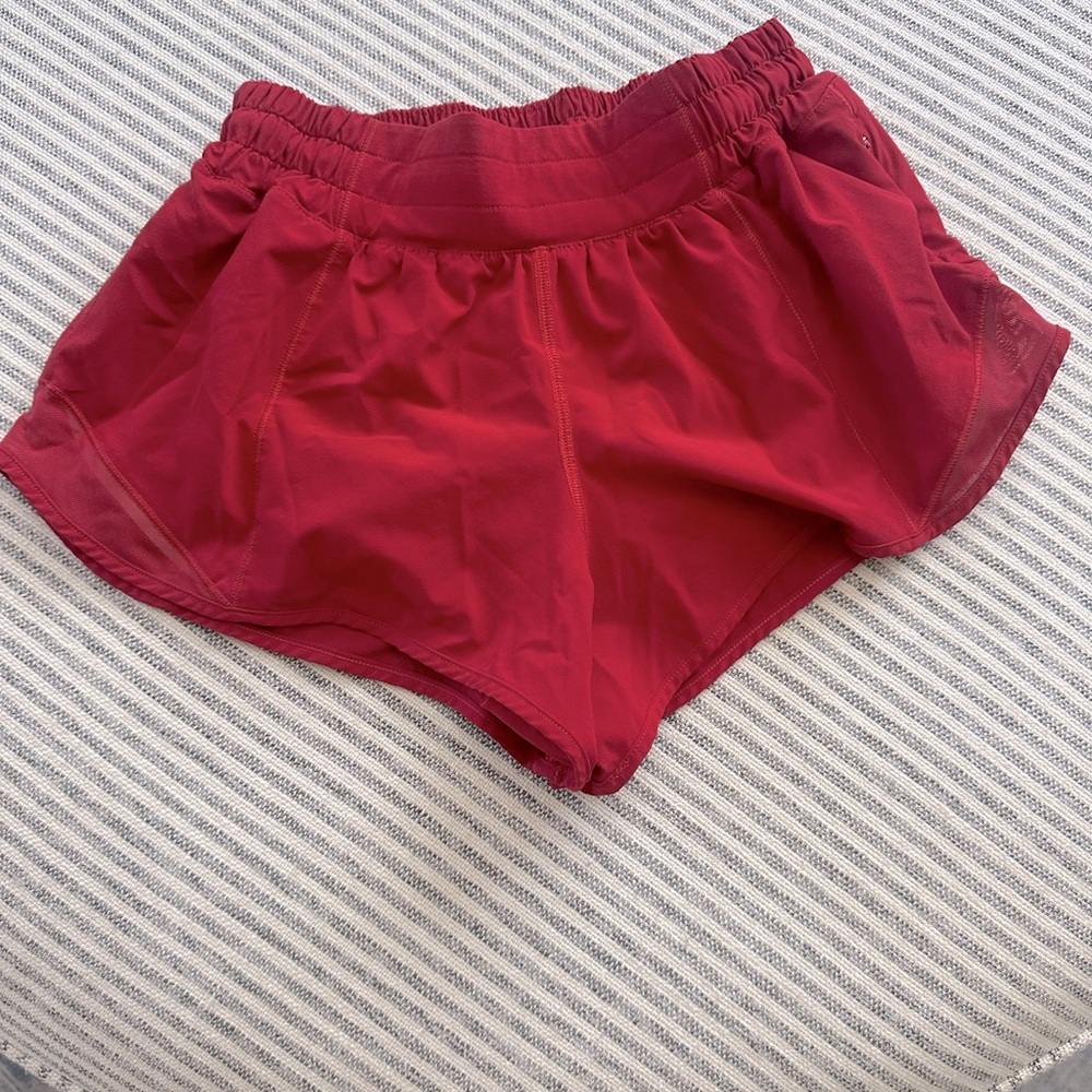 Lululemon red hotty hot shorts